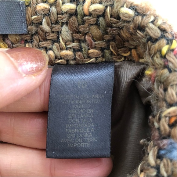 LIZ CLAIBORNE Petite Wol Blend Blazer Jacket Beige Women - Picture 6 of 7